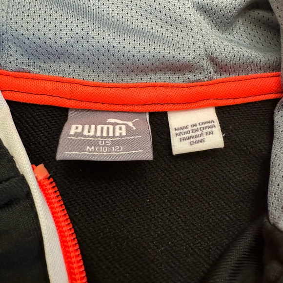 Boys Puma Zippered Hooded Sweatshirt Size M (10/12) - Picture 2 of 9
